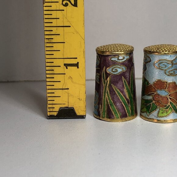 4-Vintage Bird THIMBLE ENAMEL OVER COPPER MADE IN China SDJ-TC - Picture 4 of 7